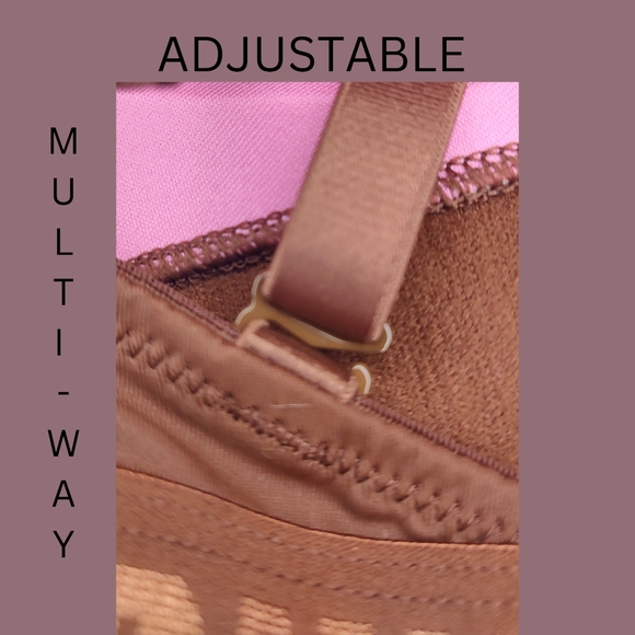 PINK VICTORIA'S SECRET wear everywhere wireless lightly lined 36C adjustable bra - Picture 4 of 6